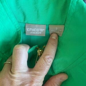 Chico's Zenergy Vibrant Green Jacket